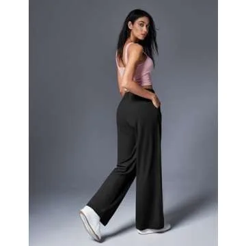 IUGA Wide Leg Stretchy Work Pants for Women - Elegant Slacks