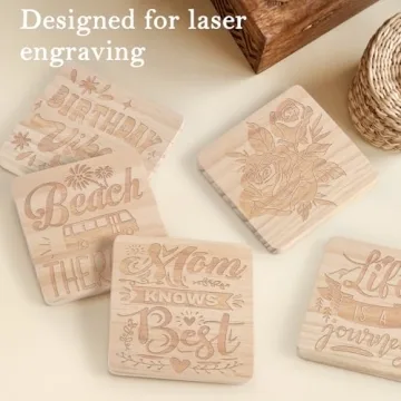 Stylish Unfinished Wood Coasters for Custom Crafts