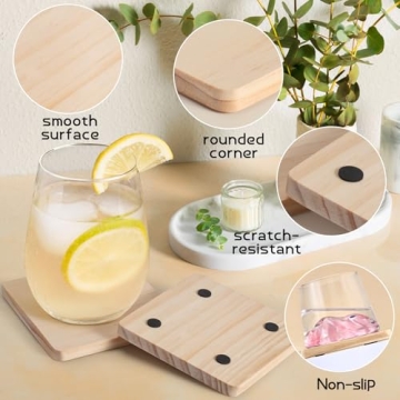 Stylish Unfinished Wood Coasters for Custom Crafts