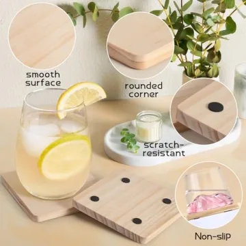 Stylish Unfinished Wood Coasters for Custom Crafts