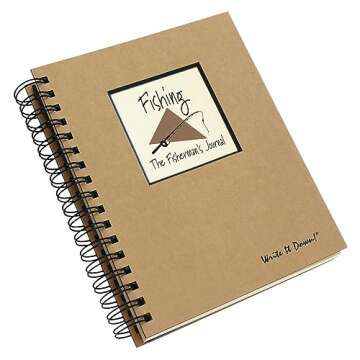 Write it Down series by Journals Unlimited, Guided Journal, Fishing, Fisherman's Journal, Full-size 7.5"x 9", Kraft Hard Cover, Made in USA