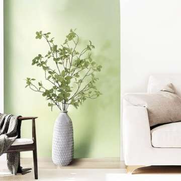 Ruidazon 6 pcs Artificial Greenery Stems, 41.3’’ Tall Fake Plants Branches Faux Greenery Ficus T...