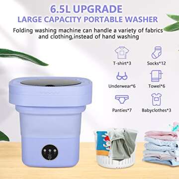 Portable 6.5L Washing Machine & Dryer Combo for Travel