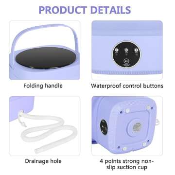 Portable 6.5L Washing Machine & Dryer Combo for Travel