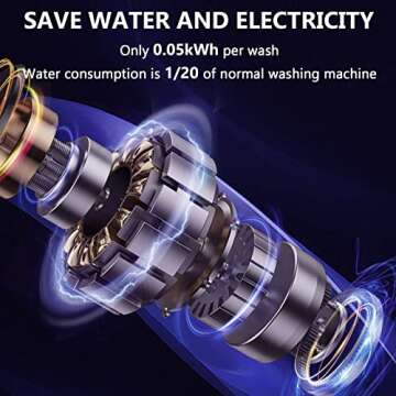 Portable 6.5L Washing Machine & Dryer Combo for Travel