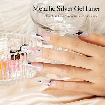 Metallic Silver Gel Liner for Stunning Nail Art