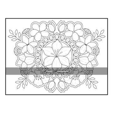 100 Flowers Adult Coloring Book for Relaxation and Creativity