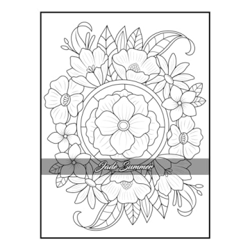 100 Flowers Adult Coloring Book for Relaxation and Creativity