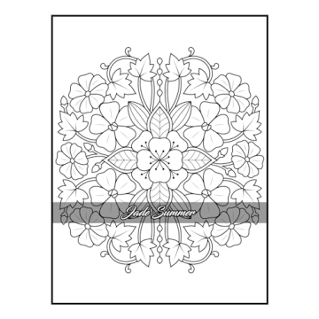 100 Flowers Adult Coloring Book for Relaxation and Creativity