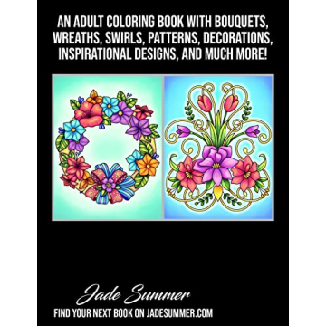 100 Flowers Adult Coloring Book for Relaxation and Creativity