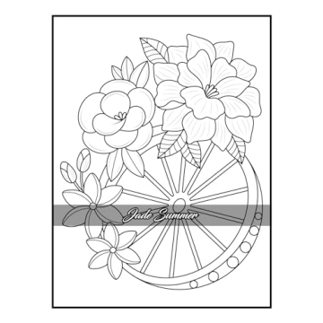 100 Flowers Adult Coloring Book for Relaxation and Creativity