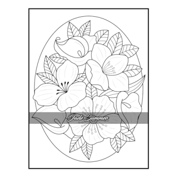 100 Flowers Adult Coloring Book for Relaxation and Creativity