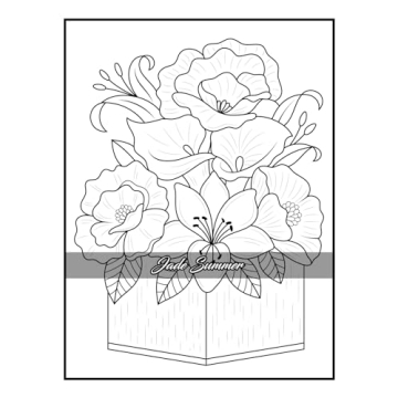 100 Flowers Adult Coloring Book for Relaxation and Creativity