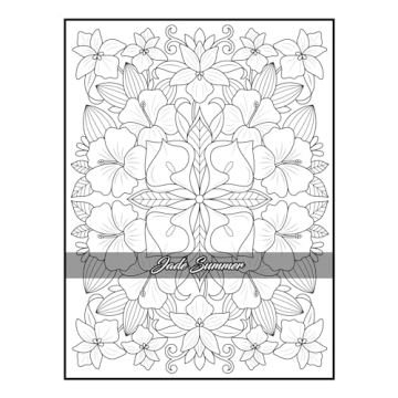100 Flowers Adult Coloring Book for Relaxation and Creativity