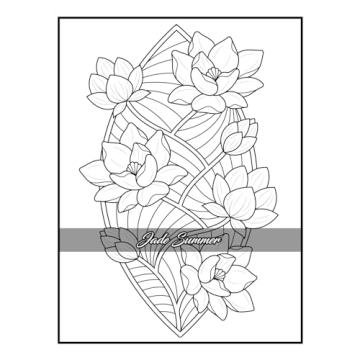 100 Flowers Adult Coloring Book for Relaxation and Creativity