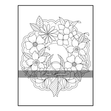 100 Flowers Adult Coloring Book for Relaxation and Creativity