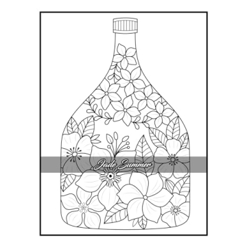100 Flowers Adult Coloring Book for Relaxation and Creativity