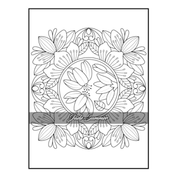 100 Flowers Adult Coloring Book for Relaxation and Creativity
