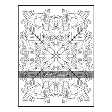 100 Flowers Adult Coloring Book for Relaxation and Creativity