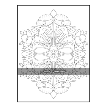 100 Flowers Adult Coloring Book for Relaxation and Creativity