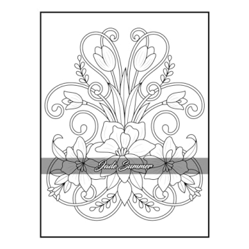100 Flowers Adult Coloring Book for Relaxation and Creativity
