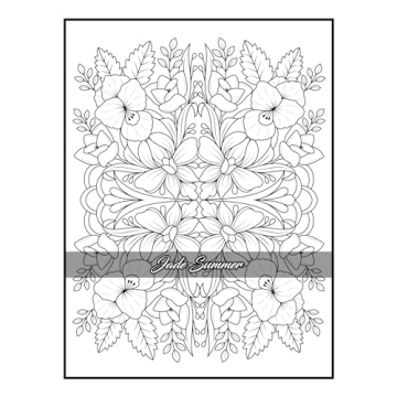100 Flowers Adult Coloring Book for Relaxation and Creativity