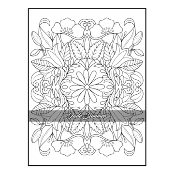 100 Flowers Adult Coloring Book for Relaxation and Creativity