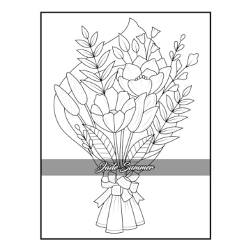 100 Flowers Adult Coloring Book for Relaxation and Creativity