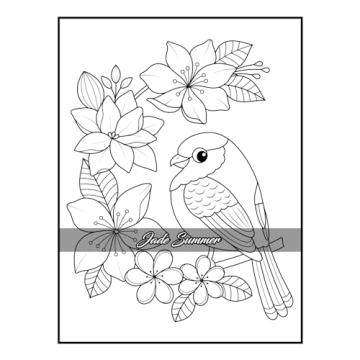 100 Flowers Adult Coloring Book for Relaxation and Creativity