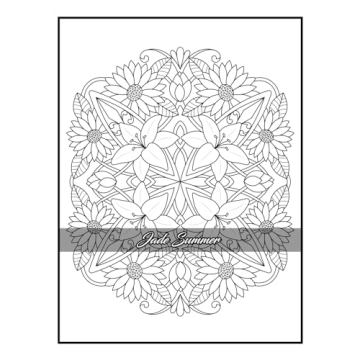 100 Flowers Adult Coloring Book for Relaxation and Creativity