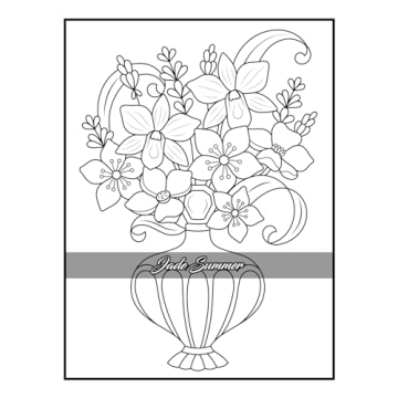 100 Flowers Adult Coloring Book for Relaxation and Creativity