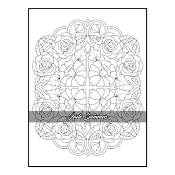 100 Flowers Adult Coloring Book for Relaxation and Creativity