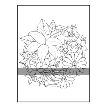 100 Flowers Adult Coloring Book for Relaxation and Creativity