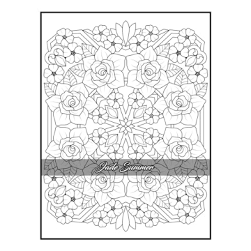 100 Flowers Adult Coloring Book for Relaxation and Creativity