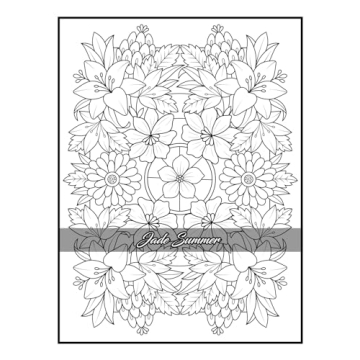 100 Flowers Adult Coloring Book for Relaxation and Creativity