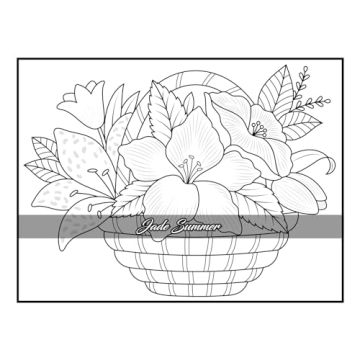 100 Flowers Adult Coloring Book for Relaxation and Creativity