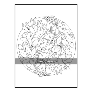 100 Flowers Adult Coloring Book for Relaxation and Creativity