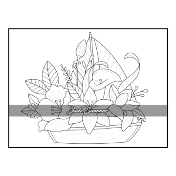 100 Flowers Adult Coloring Book for Relaxation and Creativity