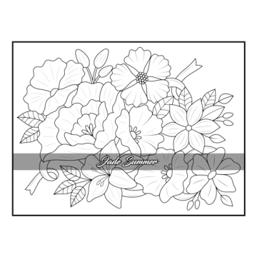 100 Flowers Adult Coloring Book for Relaxation and Creativity