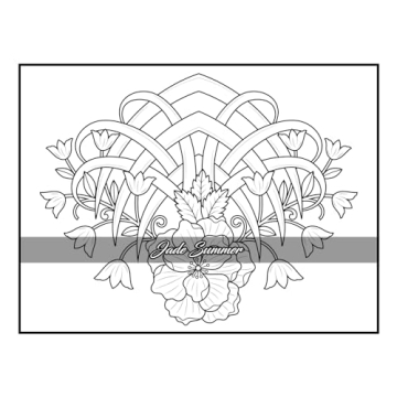 100 Flowers Adult Coloring Book for Relaxation and Creativity