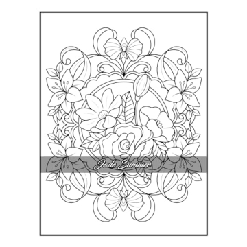 100 Flowers Adult Coloring Book for Relaxation and Creativity