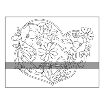 100 Flowers Adult Coloring Book for Relaxation and Creativity