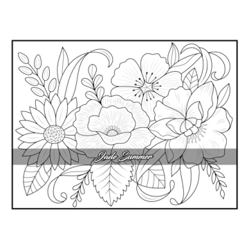 100 Flowers Adult Coloring Book for Relaxation and Creativity