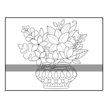 100 Flowers Adult Coloring Book for Relaxation and Creativity