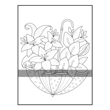 100 Flowers Adult Coloring Book for Relaxation and Creativity