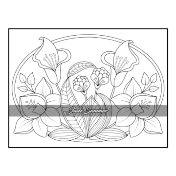 100 Flowers Adult Coloring Book for Relaxation and Creativity