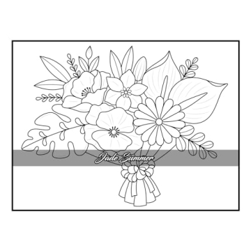100 Flowers Adult Coloring Book for Relaxation and Creativity