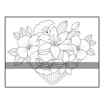 100 Flowers Adult Coloring Book for Relaxation and Creativity