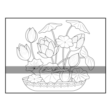 100 Flowers Adult Coloring Book for Relaxation and Creativity