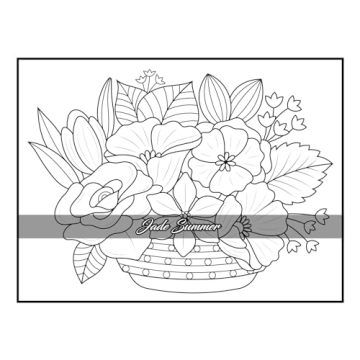 100 Flowers Adult Coloring Book for Relaxation and Creativity